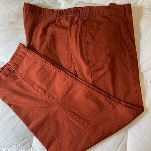 Ruby Rd. Brown Chinos Relaxed Fit Elastic Waist